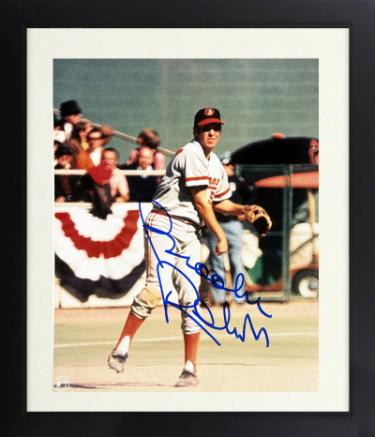 Brooks Robinson Autographed Baltimore Orioles MLB 8 x 10 Photograph imperfect Custom Framing- COA- HOF/16GG-Powers Sports Memorabilia