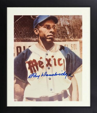 Ray Dandridge Autographed Mexico City Reds 8 x 10 Photograph imperfect Custom Framing- COA (HOF/Negro)-Powers Sports Memorabilia