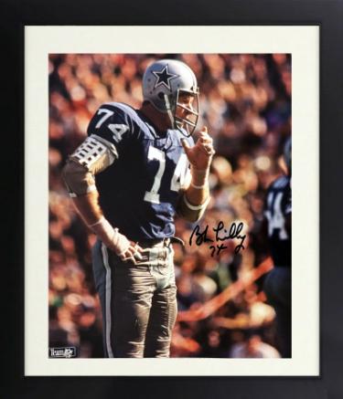 Bob Lilly Autographed Dallas Cowboys NFL 8 x 10 Photograph #74 imperfect Custom Framing- COA/Ticket (HOF)-Powers Sports Memorabilia