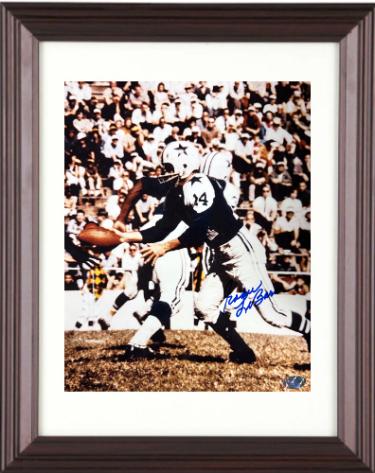 Eddie LeBaron Autographed Dallas Cowboys 8 x 10 Photograph imperfect Custom Framing- CSA Holo/Ticket/1st QB-Powers Sports Memorabilia