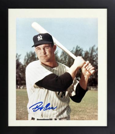 Bob Cerv Autographed New York Yankees 8 x 10 Photograph Custom Framing- COA (WS Champ) - CTBL_f45902-Powers Sports Memorabilia