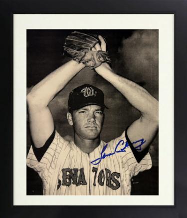Tom Cheney Autographed Washington Senators 8 x 10 Photograph Custom Framing- COA (21 Strikeouts/K's)-Powers Sports Memorabilia