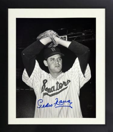 Pedro Ramos Autographed Washington Senators Vintage B&W 8 x 10 Photograph Custom Framing- COA (All-Star)-Powers Sports Memorabilia