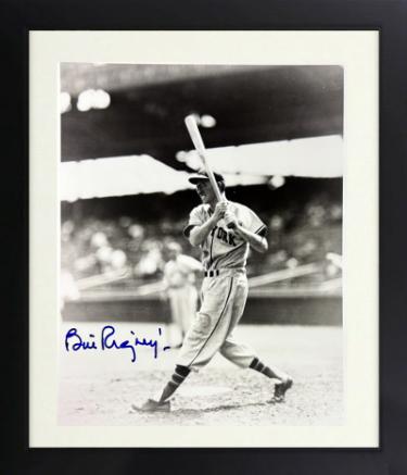 Bill Rigney Autographed New York Giants 8 x 10 Photograph Custom Framing imperfect- COA (1946-1953)-Powers Sports Memorabilia