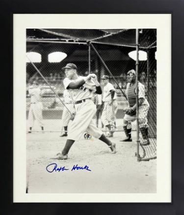 Ralph Houk Autographed New York Yankees 8 x 10 Photograph Custom Framing imperfect- COA (1961 & 1962 WS Champ)-Powers Sports Memorabilia