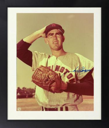 Tex Clevenger Autographed Washington Nationals MLB Licensed 8 x 10 Photograph Custom Framing imperfect- COA-Powers Sports Memorabilia