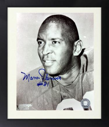 Marv Fleming Autographed Green Bay Packers NFL B&W 8 x 10 Photograph Custom Framing imperfect #81- COA-Powers Sports Memorabilia