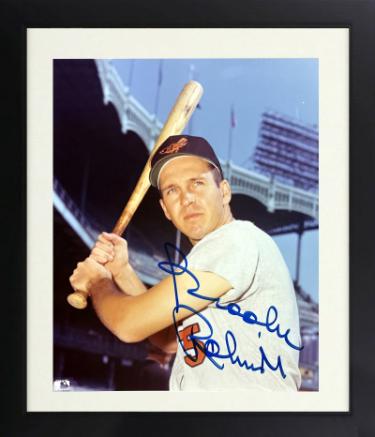 Brooks Robinson Autographed Baltimore Orioles MLB 8 x 10 Photograph Custom Framing minor spot- CSA COA (HOF)-Powers Sports Memorabilia