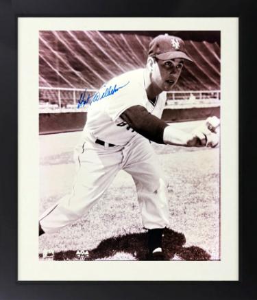 Hoyt Wilhelm Autographed New York Giants MLB 8 x 10 Photograph Custom Framing minor dings- COA/Ticket HOF-Powers Sports Memorabilia