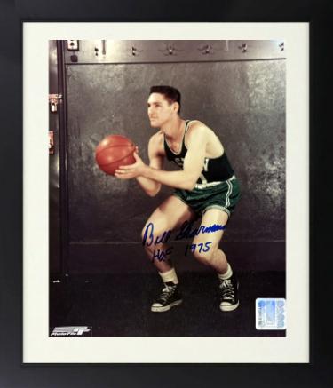 Bill Sharman Signed Boston Celtics NBA 8x10 Photo Framed w/ HOF 1975-Powers Sports Memorabilia