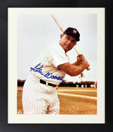 Gene Woodling Autographed Washington Senators MLB Licensed 8 x 10 Photograph Custom Framing imperfect- COA-Powers Sports Memorabilia