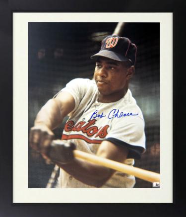 Bob Chance Autographed Washington Senators MLB Licensed 8 x 10 Photograph Custom Framing imperfect- COA-Powers Sports Memorabilia