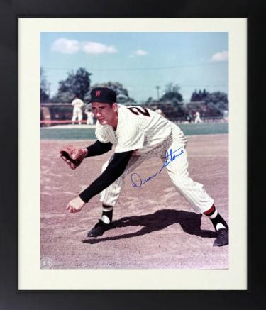 Dean Stone Autographed Washington Senators MLB 8 x 10 Photograph Custom Framing imperfect-COA (1954 All Star)-Powers Sports Memorabilia