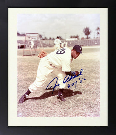 Joe Black Autographed Brooklyn Dodgers MLB 8 x 10 Photograph Custom Framing imperfect ROY '52- COA (3X AS)-Powers Sports Memorabilia