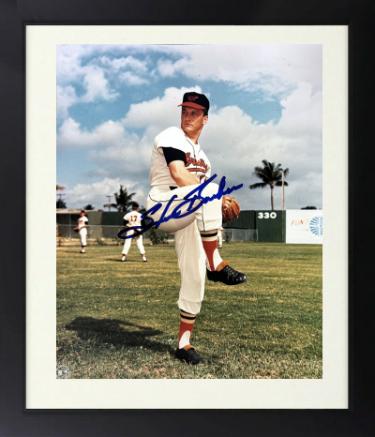 Steve Barber Autographed Baltimore Orioles MLB 8 x 10 Photograph Custom Framing imperfect- COA- (1967 No Hitter)-Powers Sports Memorabilia