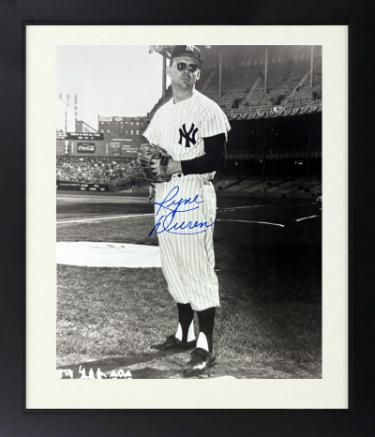 Ryne Duren Autographed New York Yankees MLB 8 x 10 Photograph Custom Framing minor dings- COA (1958 WS Champ) - CTBL_f46610-Powers Sports Memorabilia