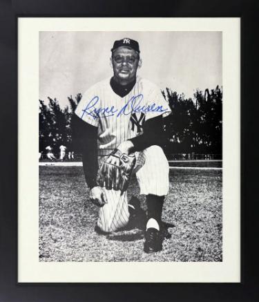 Ryne Duren Autographed New York Yankees 8 x 10 Photograph Custom Framing minor dings- COA (1958 WS Champ) - CTBL_f46613-Powers Sports Memorabilia