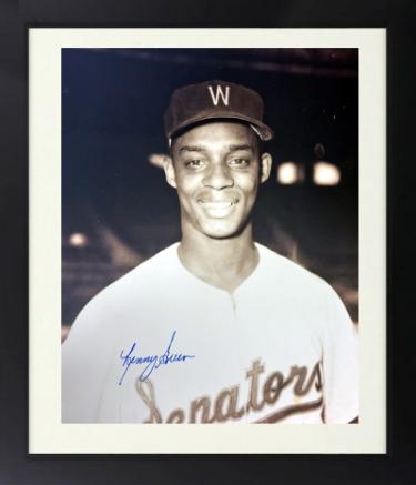 Lenny Green Autographed Washington Senators MLB 8 x 10 Photograph Custom Framing imperfect- COA/Ticket-Powers Sports Memorabilia