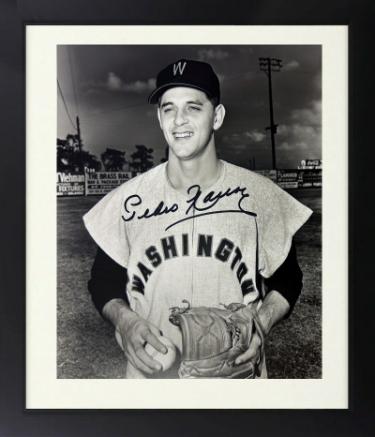 Pedro Ramos Autographed Washington Senators Vintage B&W 8 x 10 Photograph Custom Framing- COA (1959 All-Star)-Powers Sports Memorabilia