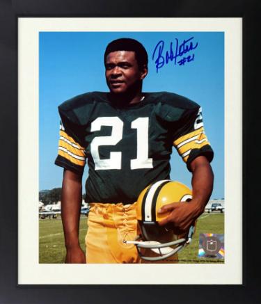 Bob Jeter Autographed Green Bay Packers NFL 8 x 10 Photograph Custom Framing minor dings - COA/Show Ticket-Powers Sports Memorabilia