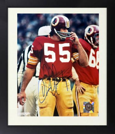 Chris Hanburger Autographed Washington NFL Licensed 8 x 10 Photograph Custom Framing imperfect- COA (HOF)-Powers Sports Memorabilia