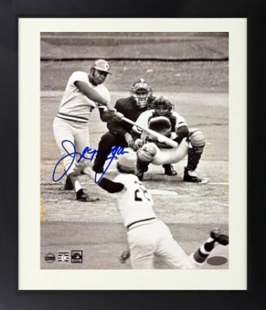 Joe Morgan Autographed Cincinnati Reds MLB 8 x 10 Photograph Custom Framing imperfect- Steiner Holo/COA/HOF-Powers Sports Memorabilia