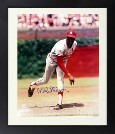 Bob Gibson Autographed St. Louis Cardinals MLB 8 x 10 Photograph Custom Framing- Goldin/Score Board COA/HOF-Powers Sports Memorabilia