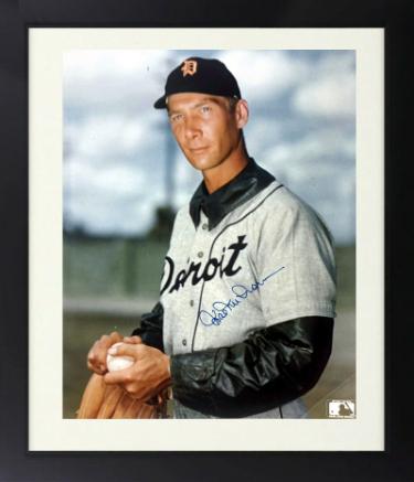 Hal Newhouser Autographed Detroit Tigers MLB Licensed 8 x 10 Photograph Custom Framing imperfect- COA (HOF)-Powers Sports Memorabilia