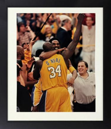 Kobe Bryant & Shaquille O'Neal Los Angeles Lakers Basketball 8 x 10 Photograph Custom Framing- NEW-Powers Sports Memorabilia