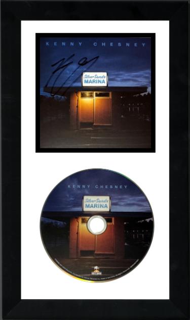 Kenny Chesney Autographed 2026 Silver Sands Marina Hey Now Records 4x4 Art Card Insert/CD 6.5x12 Custom Framing- COA/NEW-Powers Sports Memorabilia