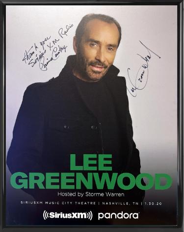 Lee Greenwood Autographed 2020 22"x28" Poster Custom Framing SiriusXM Prime Music City Theatre- COA-Powers Sports Memorabilia