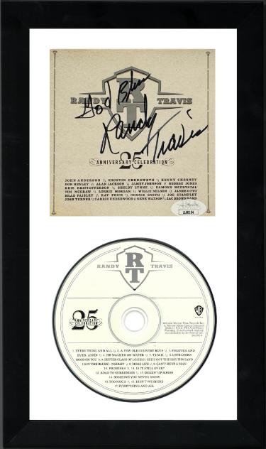 Randy Travis Autographed 2011 25th Anniversary Celebration CD Album Cover/CD - JSA #LL60184- 6.5x12 Custom Framing Country Music-Powers Sports Memorabilia