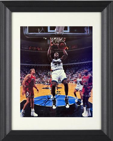 Shaquille O'Neal Autographed Orlando Magic 11 x 14 Photograph Custom Framing #32 - The Score Board COA (HOF)-Powers Sports Memorabilia