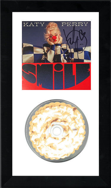 Katy Perry Autographed 2020 Smile Album CD Cover with CD 6.5x12 Custom Framing- JSA #LL58532 (American Idol)-Powers Sports Memorabilia