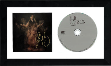 Kelly Clarkson Autographed 2023 Chemistry 4.75x4.75 Art Card with Album Cover Booklet & CD 6.5x12 Custom Framing- COA - CTBL_ff36600-Powers Sports Memorabilia
