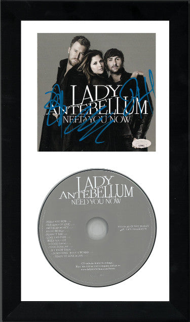 Lady Antebellum Band 2010 Need You Now Album Cover with CD 6.5x12 Custom Framing-JSA- Hillary Scott/Charles Kelley/Dave Haywood-Powers Sports Memorabilia