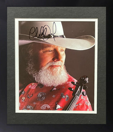 Charlie Daniels Autographed 8 x 10 Photograph Custom Framing- JSA #RR76721 (Country /Southern Rock Music) (16x19)-Powers Sports Memorabilia