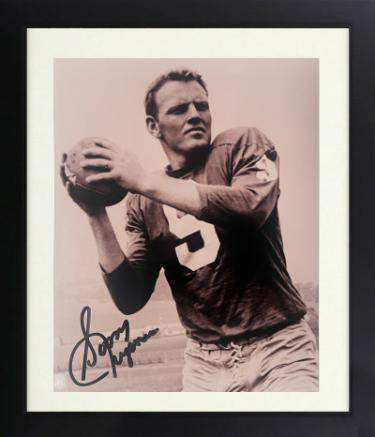 Sonny Jurgensen Autographed Washington Vintage NFL Licensed 8 x 10 Photograph Custom Framing- Tuff Stuff, Show Promoter LOA/Original Show Ti-Powers Sports Memorabilia
