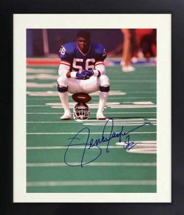 Lawrence Taylor Autographed New York Giants 8 x 10 Photograph #56 imperfect Custom Framing- NFL Alumni, Inc. LOA - CTBL_ff42767-Powers Sports Memorabilia