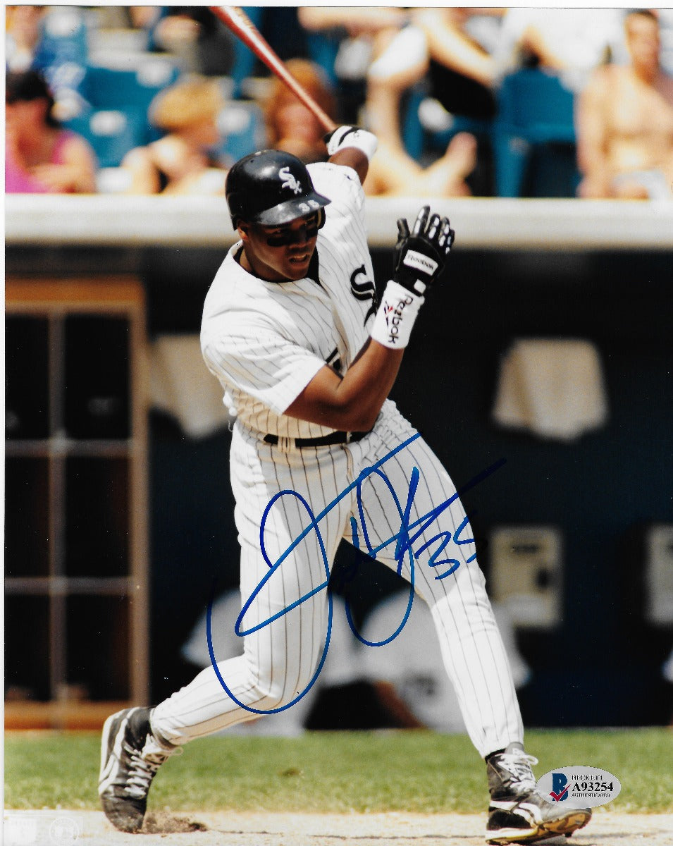 Frank Thomas Autographed Chicago White Sox 8x10 Photo Beckett Authenticated-Powers Sports Memorabilia