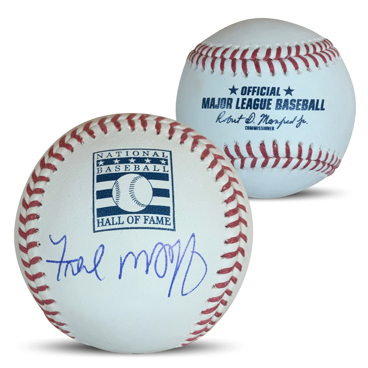 Fred McGriff Autographed Hall of Fame HOF Logo Signed Baseball TRISTAR COA With UV Display Case-Powers Sports Memorabilia