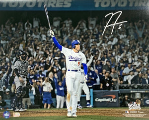 Freddie Freeman Autographed Los Angeles Dodgers 2024 World Series Game 1 Grand Slam Signed Baseball 16x20 Photo MLB Hologam COA Silver-Powers Sports Memorabilia