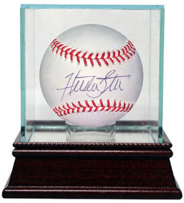 Huston Street Autographed Rawlings Official Major League Baseball w/ Glass Case-JSA Hologram #EE63124 (A's/Rockies/Padres/Angels)-Powers Sports Memorabilia