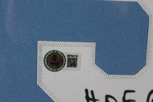 George Brett Autographed Kansas City Royals Signed Majestic Powder Blue Baseball Framed Jersey Hall of Fame HOF 99 Beckett COA-Powers Sports Memorabilia