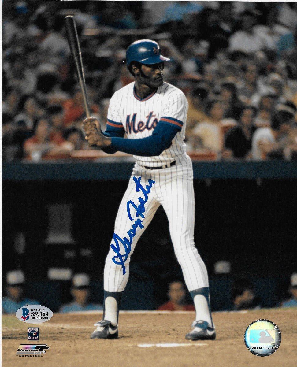 George Foster Autographed New York Mets 8x10 Photo Beckett Authenticated-Powers Sports Memorabilia