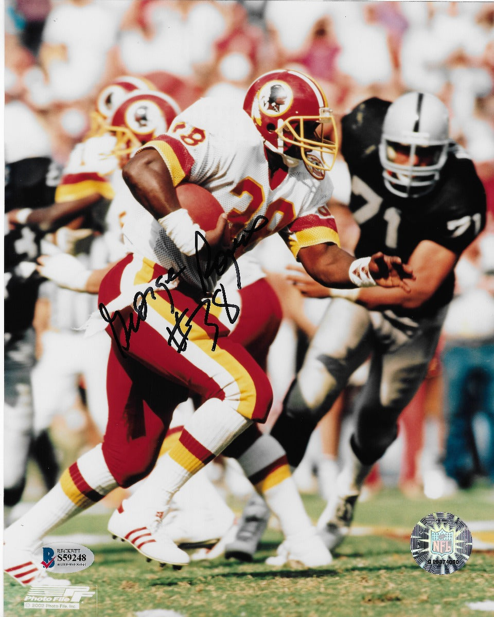George Rogers Autographed Washington 8x10 Photo Beckett Witnessed-Powers Sports Memorabilia