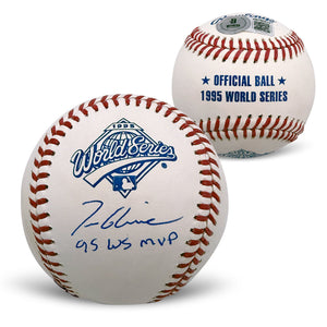Tom Glavine Autographed Atlanta Braves 1995 World Series MVP Signed Baseball Beckett Witness Authenticated With UV Display Case-Powers Sports Memorabilia