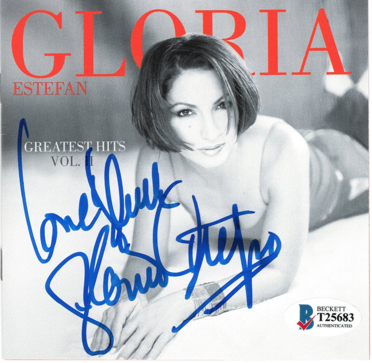 Gloria Estefan Autographed Greatest Hits Vol. II CD Cover with Disc Beckett Authenticated-Powers Sports Memorabilia