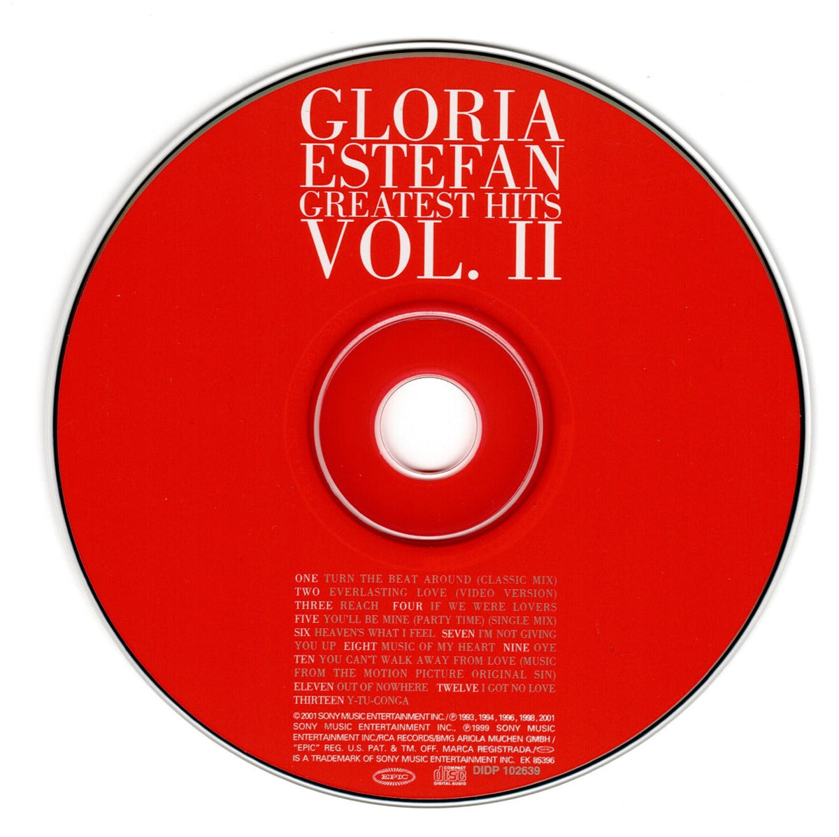 Gloria Estefan Autographed Greatest Hits Vol. II CD Cover with Disc Beckett Authenticated-Powers Sports Memorabilia