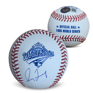 Greg Maddux Autographed 1995 World Series Signed Baseball Beckett COA With Display Case-Powers Sports Memorabilia